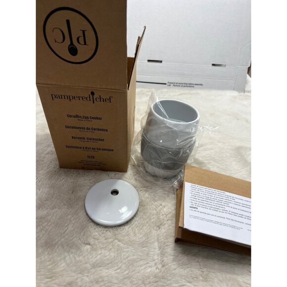 Pampered Chef Ceramic Egg Cooker - Picture 1 of 5